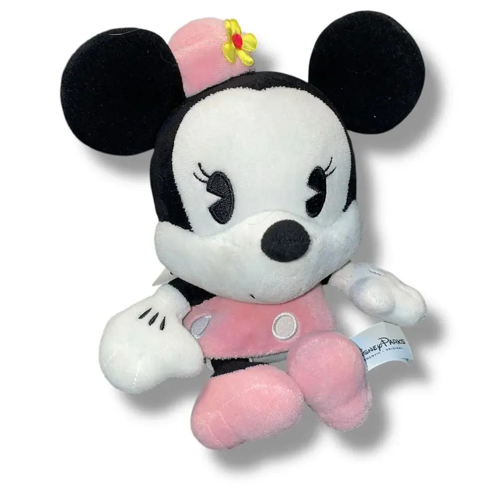 Disney Parks Minnie Mouse Bobble Cutie Plush Pink Flower Hat 7